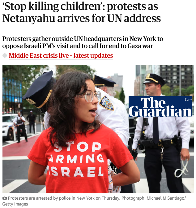 Proteste außerhalb des UN-Geländes